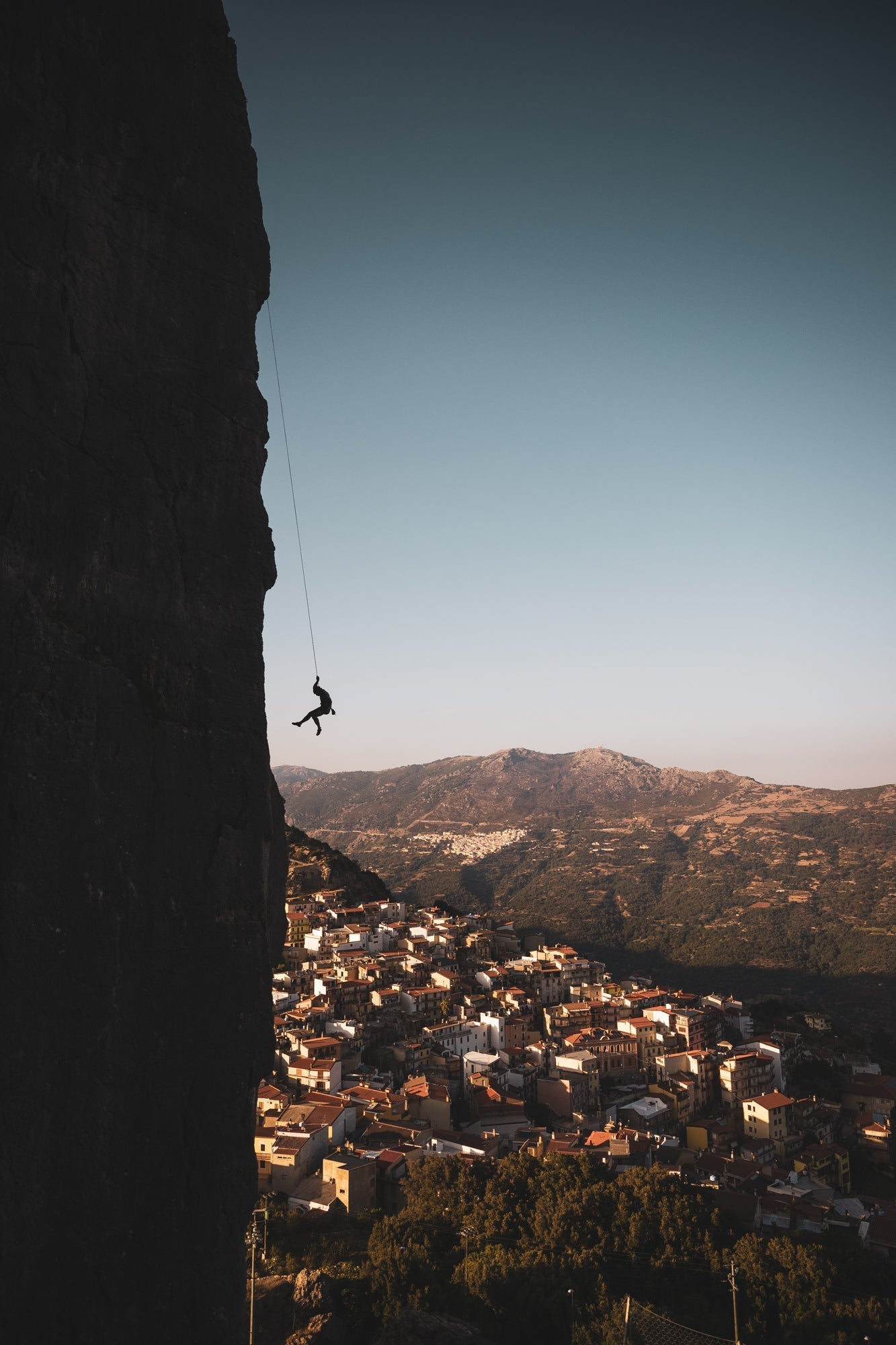 man rock climbing in Sardinia